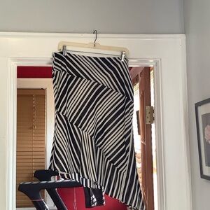 Striped Black and White Women's Skirt